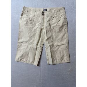 Patagonia Roll Up Shorts Straight Lightweight Pockets Travel Hiking Womens 6 Tan